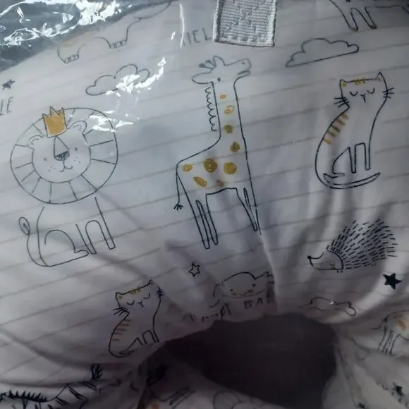 Boppy Original Feeding Pillow w/ Black Gold Animal Print Cover - Picture 8 of 8